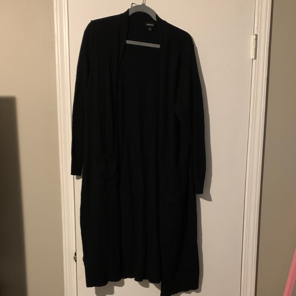 Torrid Black Open Front Long Cardigan